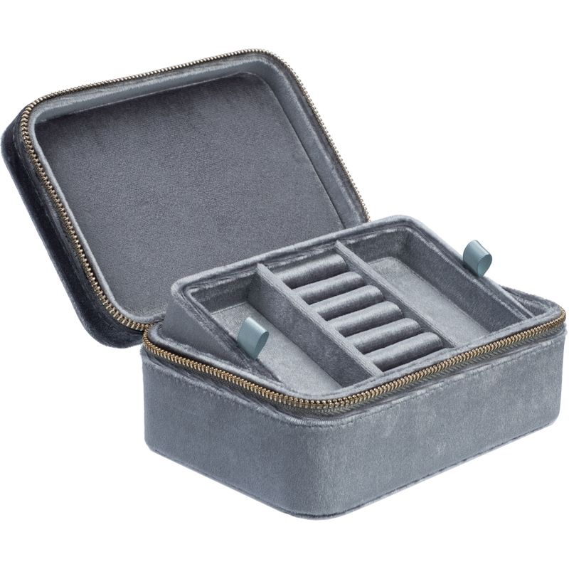 Velvet Jewellery Box Sparkled Dark Sage