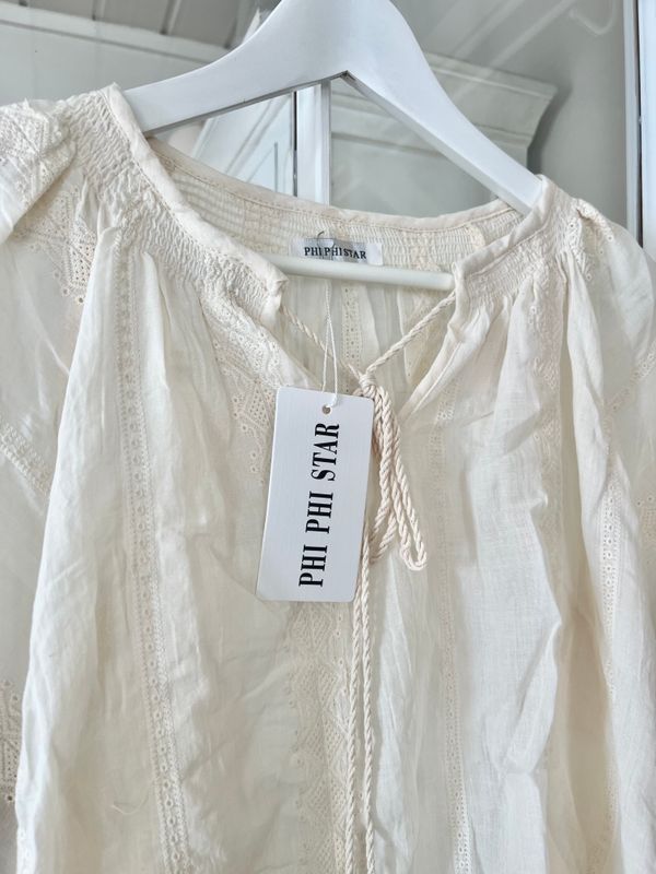 Bluse Boho Creme