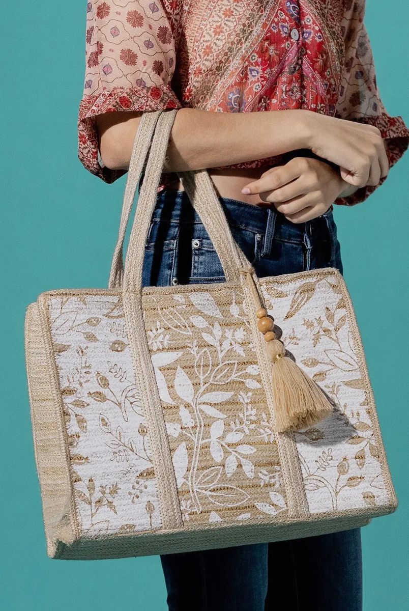 Barcelona Jute Tote Bag