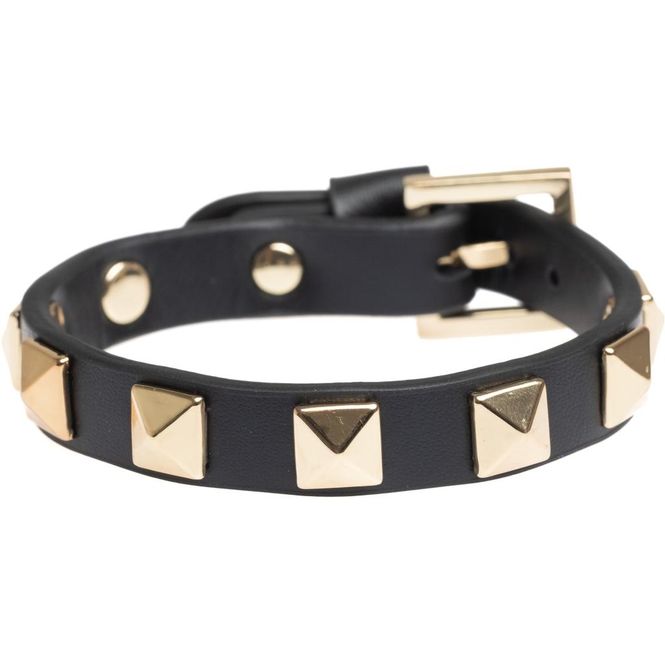 Hovedbilde Leather Stud Bracelet Black
