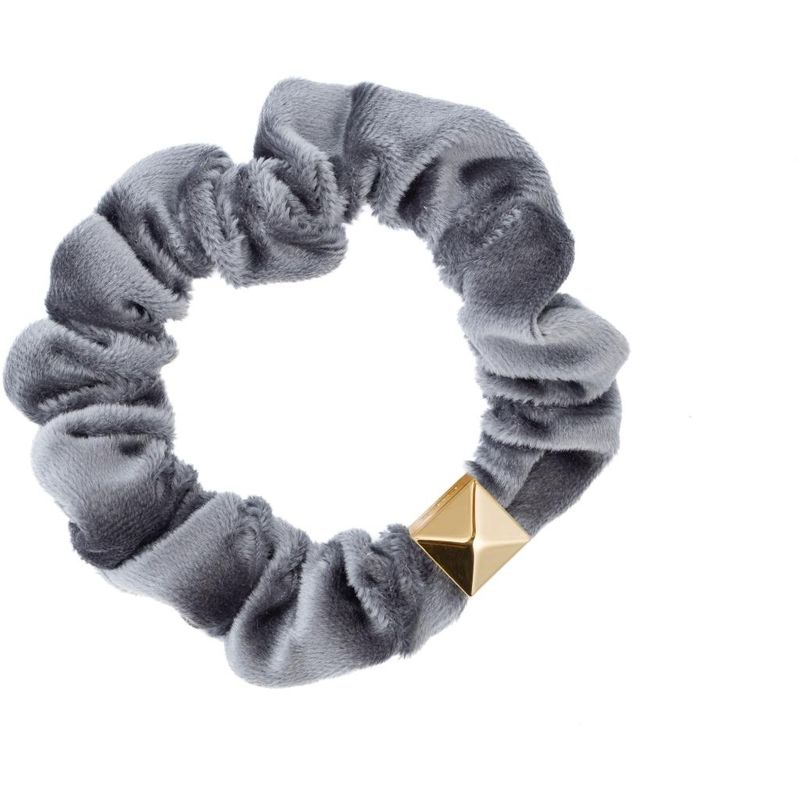 Velvet Mini Scrunchie Sparkled Dark Sage