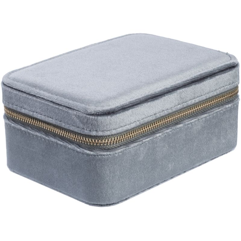 Velvet Jewellery Box Sparkled Dark Sage