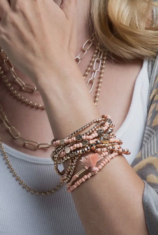 Boho Armbånd Peach
